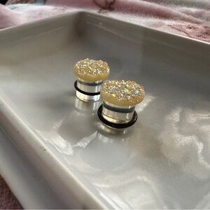 Glittery Yellow Plugs